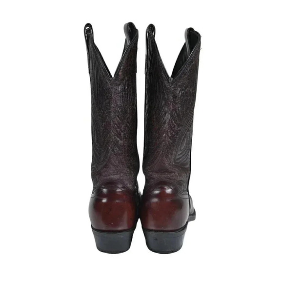 Laredo Dark Cherry Red Leather  Cowboy Boots Western Size 7.5 D - Picture 6 of 16